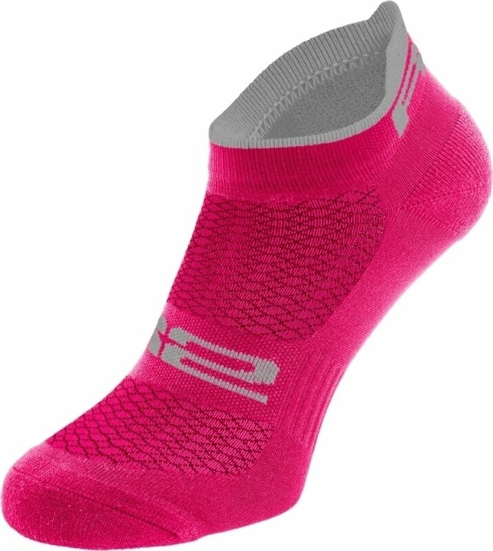 Chaussettes de cyclisme R2 Tour Bike Socks Pink/Red/Grey S Chaussettes de cyclisme