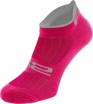 Чорапи за колоездене R2 Tour Bike Socks Pink/Red/Grey S Чорапи за колоездене - 1