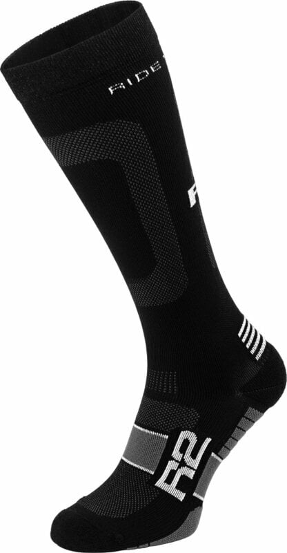 Cyklo ponožky R2 Power Bike Socks Black/White M Cyklo ponožky