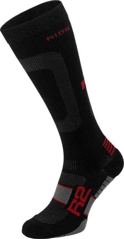 Cyklo ponožky R2 Power Bike Socks Black/Red M Cyklo ponožky