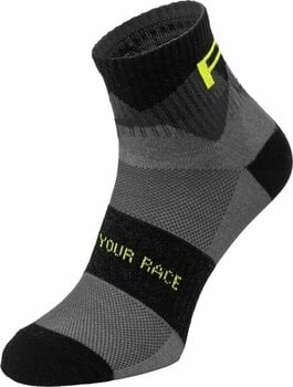 Чорапи за колоездене R2 Moon Bike Socks Black/Grey M Чорапи за колоездене - 1