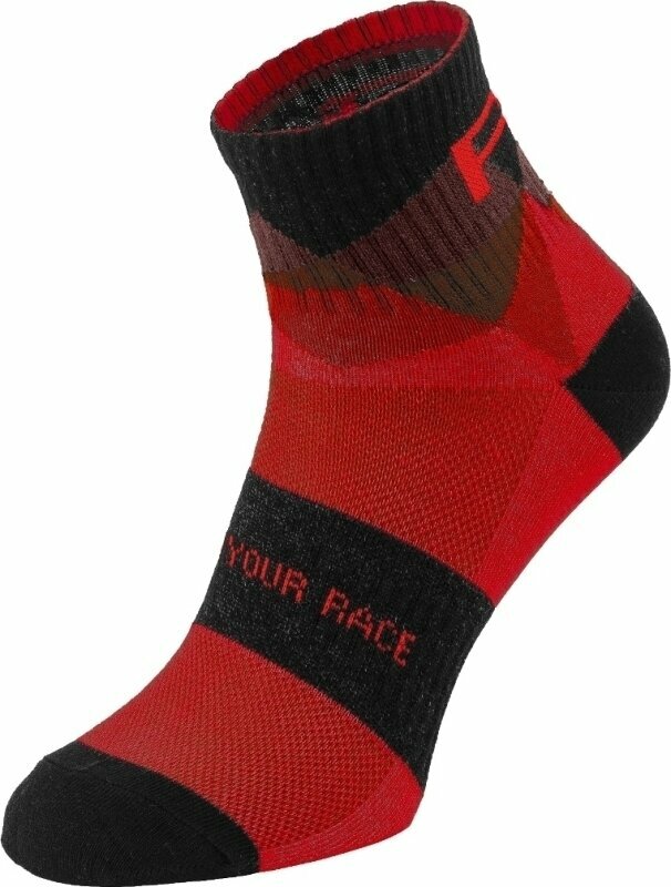 Чорапи за колоездене R2 Moon Bike Socks Black/Red S Чорапи за колоездене