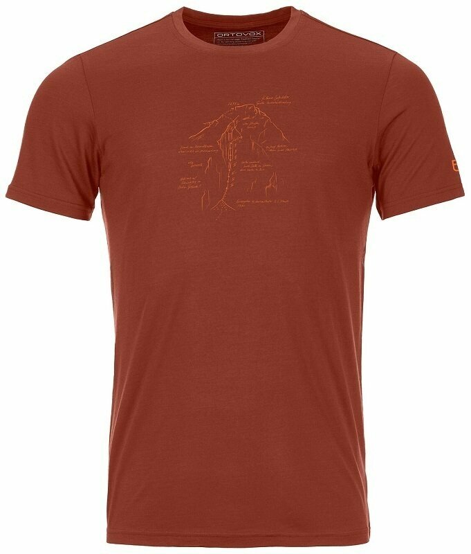 Ortovox 120 Tec Lafatscher Topo T-Shirt M Clay Orange XL