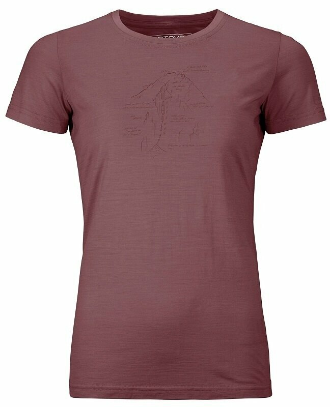 Ortovox 120 Tec Lafatscher Topo T-Shirt W Mountain Rose XS