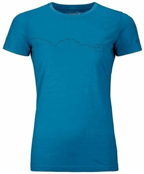 Udendørs T-shirt Ortovox 120 Tec Mountain T-Shirt W Heritage Blue S Udendørs T-shirt - 1