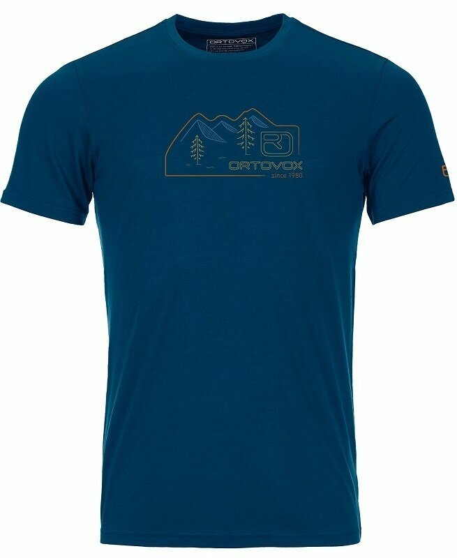 Outdoor T-shirt Ortovox 140 Cool Vintage Badge T-Shirt M Petrol Blue L T-shirt