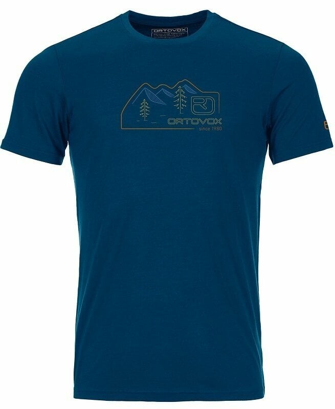 Outdoor T-Shirt Ortovox 140 Cool Vintage Badge T-Shirt M Petrol Blue S T-Shirt