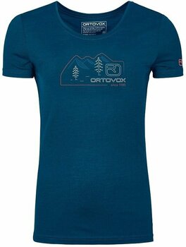 T-shirt de exterior Ortovox 140 Cool Vintage Badge T-Shirt W Petrol Blue L T-shirt de exterior - 1