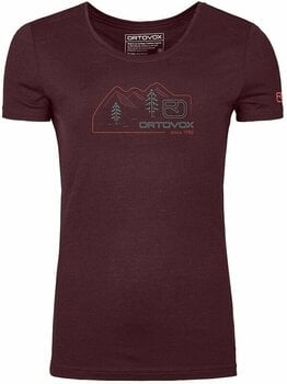 Outdoorové tričko Ortovox 140 Cool Vintage Badge T-Shirt W Winetasting M Outdoorové tričko - 1