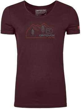 Outdoorové tričko Ortovox 140 Cool Vintage Badge T-Shirt W Winetasting S Outdoorové tričko - 1