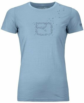Ulkoilu t-paita Ortovox 150 Cool Leaves T-Shirt W Light Blue Blend L Ulkoilu t-paita - 1