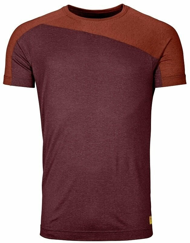 Udendørs T-shirt Ortovox 170 Cool Horizontal T-Shirt M Winetasting Blend XL T-shirt