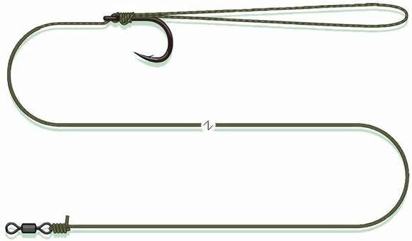 Fil de pêche MADCAT Coated Pellet Rig Green 0,75 mm-1,20 mm # 1 55 cm Crochets attachés - 1