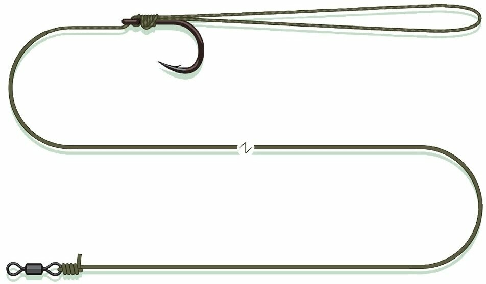 Fishing Line MADCAT Coated Pellet Rig Green 0,90 mm-1,35 mm # 3 70 cm Rig