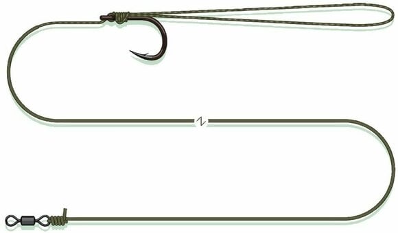 Fir pescuit MADCAT Coated Pellet Rig Verde 0,90 mm-1,35 mm # 3 70 cm - 1