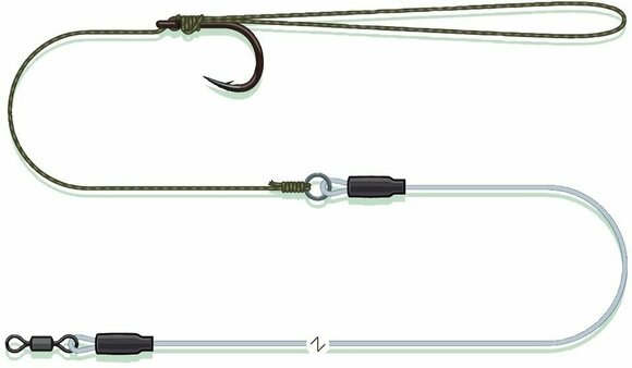 Fishing Line MADCAT Combi Pellet Rig Green-Transparent 0,80 mm # 1 55 cm - 1