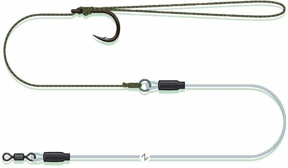 Fishing Line MADCAT Combi Pellet Rig Green-Transparent 0,80 mm # 2 60 cm - 1