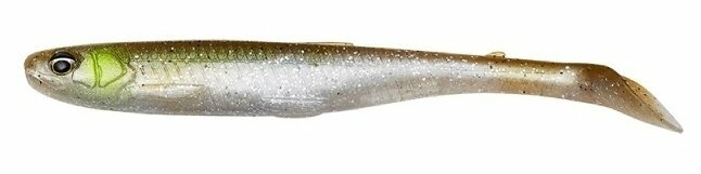 Rubber Lure Savage Gear Slender Scoop Shad Green Silver 11 cm 7 g
