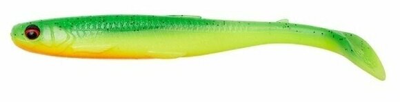 Isca de borracha Savage Gear Slender Scoop Shad Green Yellow 11 cm 7 g - 1