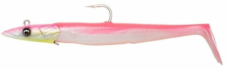 Gumová nástraha Savage Gear Sandeel V2 Pink Pearl Silver 14 cm 33 g