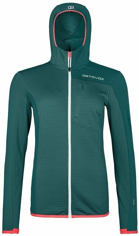 Ortovox Pulóver Fleece Light Grid Hooded Jacket W Pacific Green XL