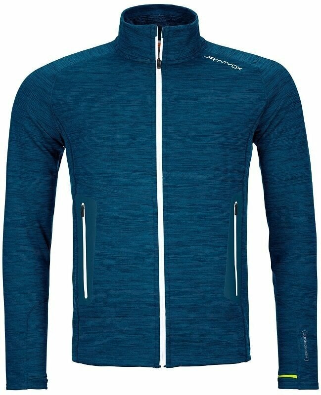 Casaco com capuz para exterior Ortovox Fleece Light Jacket M Petrol Blue Blend L Casaco com capuz para exterior
