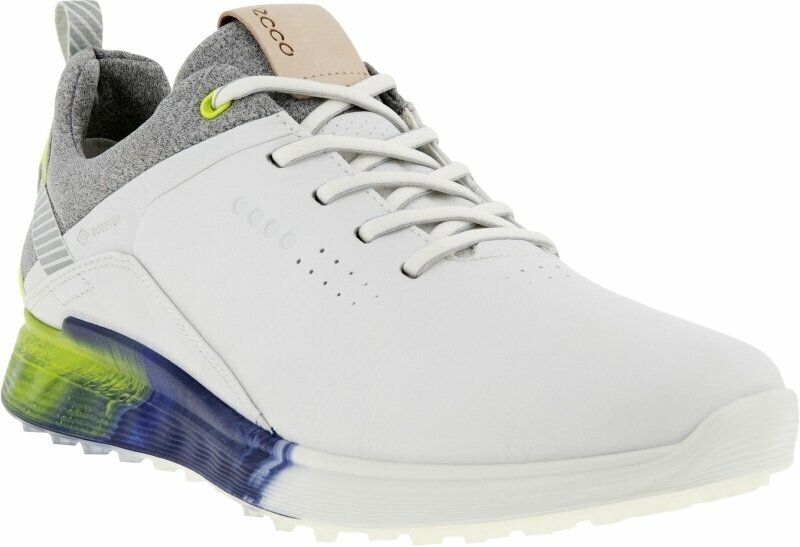 Golfsko til mænd Ecco S-Three White/Lime Punch 47 Golfsko til mænd