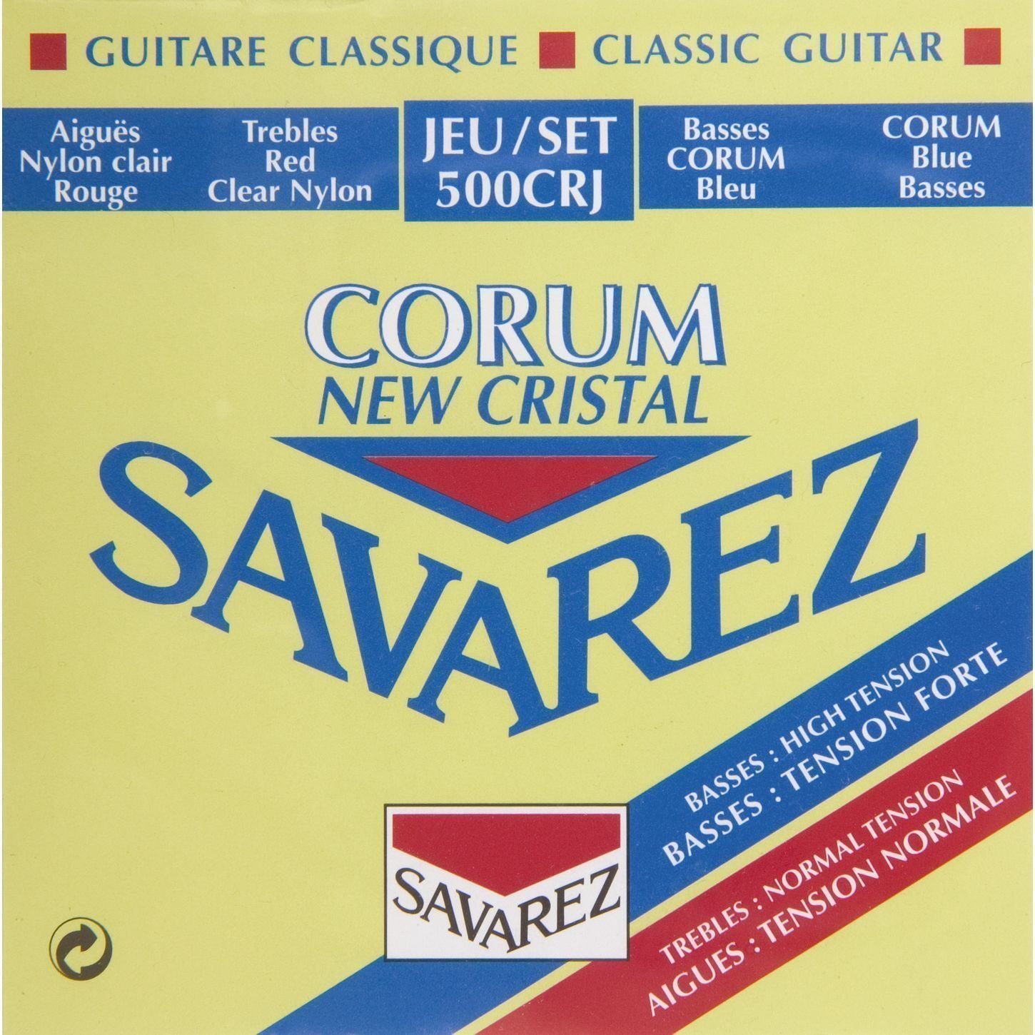 Nylonové struny pre klasickú gitaru Savarez 500CRJ Cristal Corum
