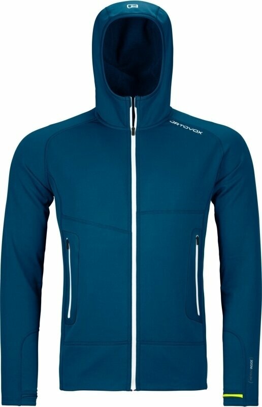 Ortovox Pulóver Fleece Light Hoody M Petrol Blue XL