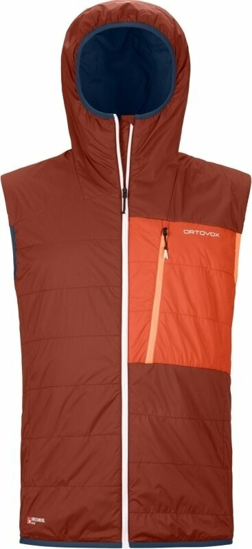 Outdoorová vesta Ortovox Swisswool Piz Duan Vest M Clay Orange XL Outdoorová vesta