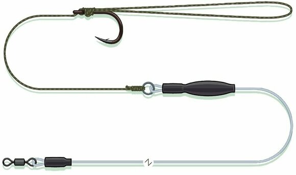 Fishing Line MADCAT Pop-Up Pellet Rig Green-Transparent 0,80 mm # 1 55 cm - 1