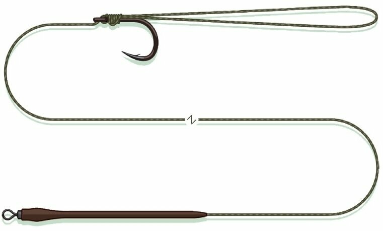 Fishing Line MADCAT Standard Pellet Rig Green 0,80 mm # 1 55 cm