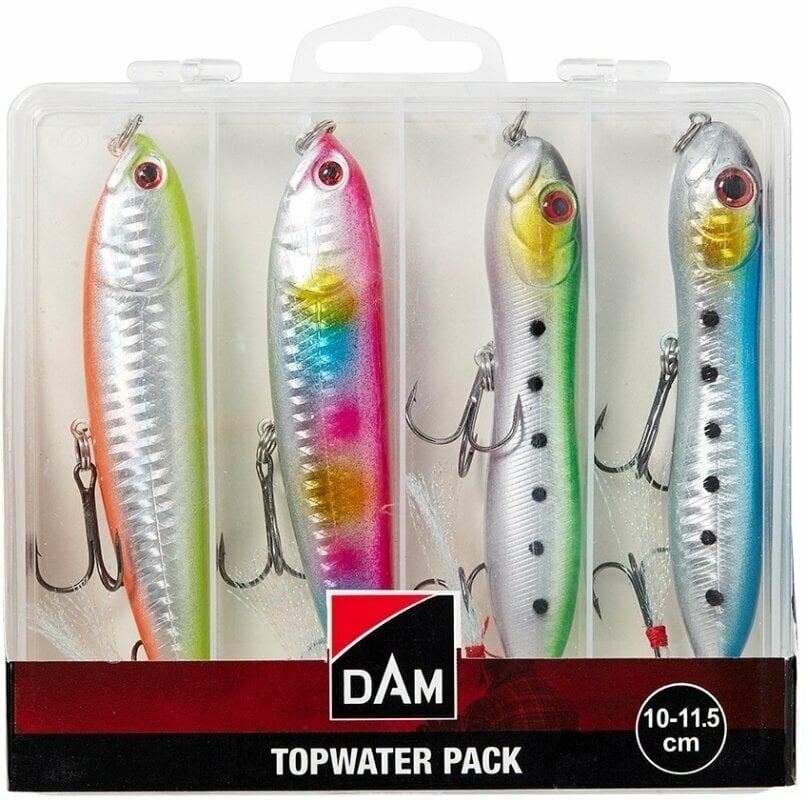 Wobbler til fiskeri DAM Topwater Pack Lure Box Mixed 10 cm-11,5 cm 16,5 g-22,5 g