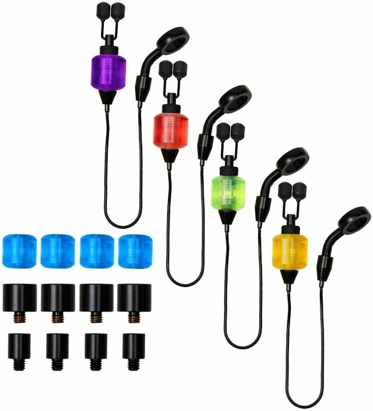 Fishing Bite Alarm Prologic K1 Mini Hanger Chain Set 4 Rod Blue-Green-Red-Violet-Yellow