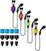 Beetindicator Prologic K1 Mini Hanger Chain Set 4 Rod Blauw-Geel-Groen-Paars-Rood