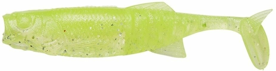 Silikonska vaba Savage Gear Ned Minnow 5 pcs Clear Chartreuse 7,5 cm 4,5 g