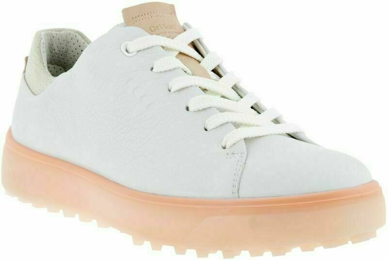 Golfsko til kvinder Ecco Tray Bright White/Peach Nectar 37 Golfsko til kvinder