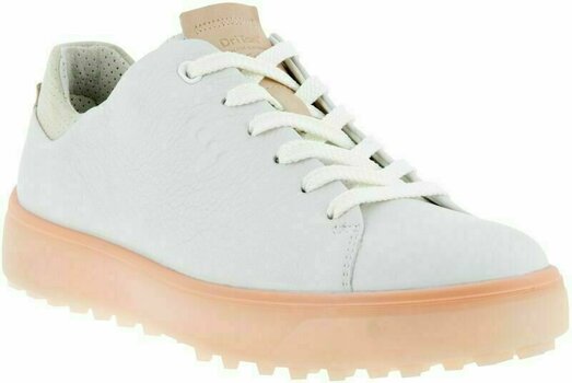 Golfsko til kvinder Ecco Tray Bright White/Peach Nectar 38 Golfsko til kvinder - 1