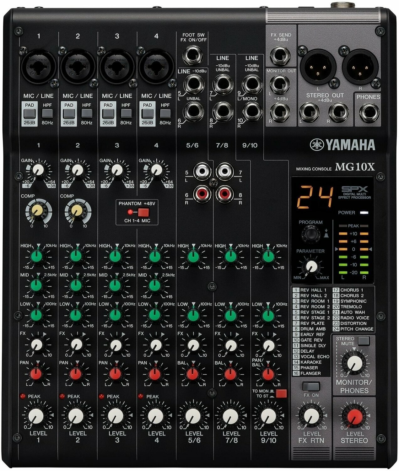 Table de mixage analogique Yamaha MG10X