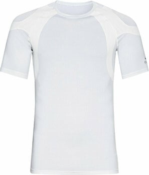 Тениска с къс ръкав за бягане Odlo Men's Active Spine 2.0 Running T-shirt White S Тениска с къс ръкав за бягане - 1