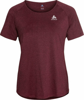Тениска с къс ръкав за бягане
 Odlo Women's Run Easy T-Shirt Deep Claret Melange S Тениска с къс ръкав за бягане - 1