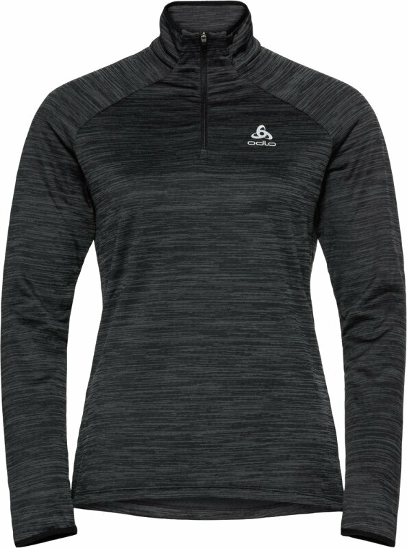 Laufsweatshirt
 Odlo Women's Run Easy Half-Zip Long-Sleeve Mid Layer Top Black Melange L Laufsweatshirt