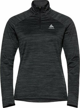 Laufsweatshirt
 Odlo Women's Run Easy Half-Zip Long-Sleeve Mid Layer Top Black Melange L Laufsweatshirt - 1