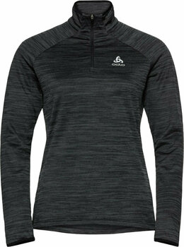 Hardloopshirt Odlo Women's Run Easy Half-Zip Long-Sleeve Mid Layer Top Black Melange M Hardloopshirt - 1