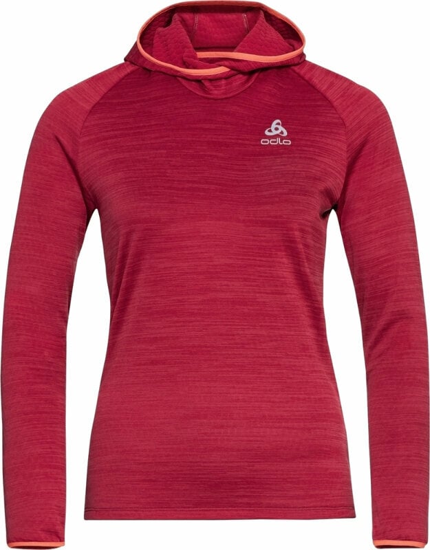 Løbe-sweatshirt Odlo Women's Run Easy Mid Layer Hoody Deep Claret Melange S Løbe-sweatshirt