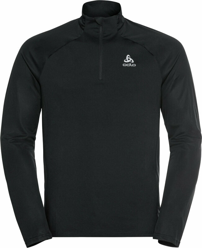 Running sweatshirt Odlo The Essential Ceramiwarm Mid Layer Half Zip Black S Running sweatshirt