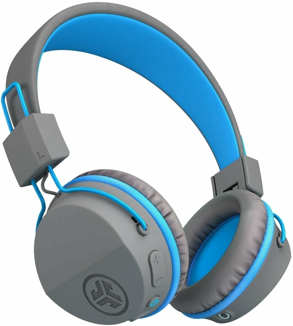 Bezdrátová sluchátka na uši Jlab JBuddies Studio Kids Wireless Grey/Blue