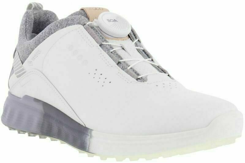 Pantofi de golf pentru femei Ecco S-Three BOA White/Silver Grey 39