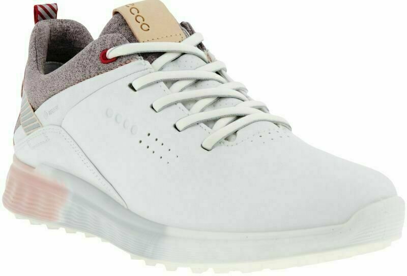 Women's golf shoes Ecco S-Three White/Silver Pink 40