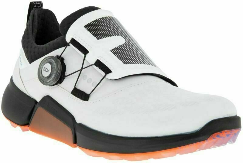 Chaussures de golf pour hommes Ecco Biom H4 BOA White/Black 42 Chaussures de golf pour hommes